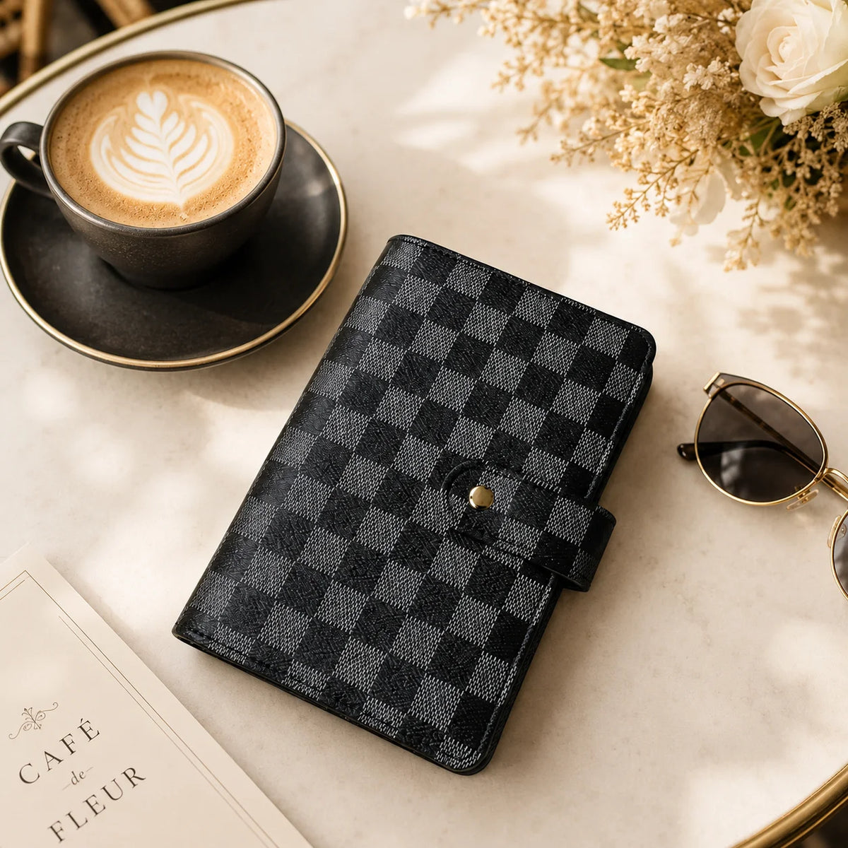 Checkered Budget Binder Planner Cash Envelope Organizer Cover My Book Journal Notebookண்டும்