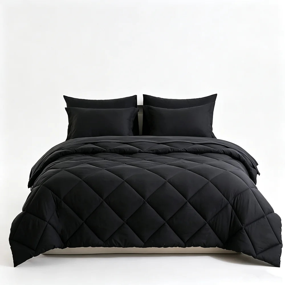 easYum Quilted Bedding Set With Comforter Sheets And Pillowcases