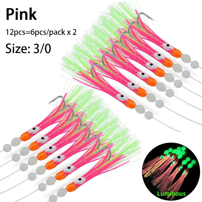 Luminous Squid Sabiki Rig Soft Octopus Fishing Lures