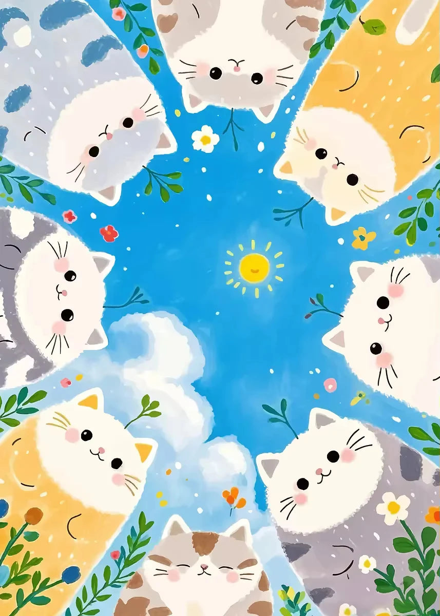 Adult Paint By Numbers Acrylic Kit Cute Animal Canvas Art