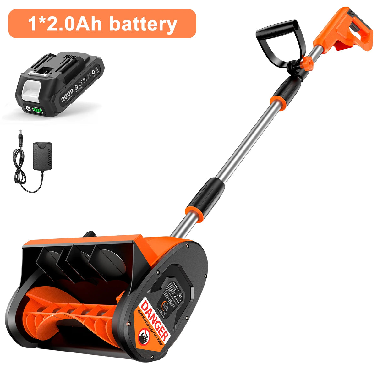 TaskStar Cordless Electric Snow Shovel With Rechargeable Battery
