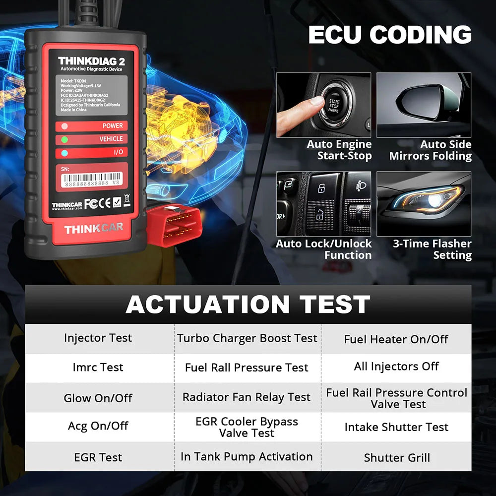 Thinkcar Thinkdiag 2 OBD2 Bidirectional CAN FD Diagnostic Scanner