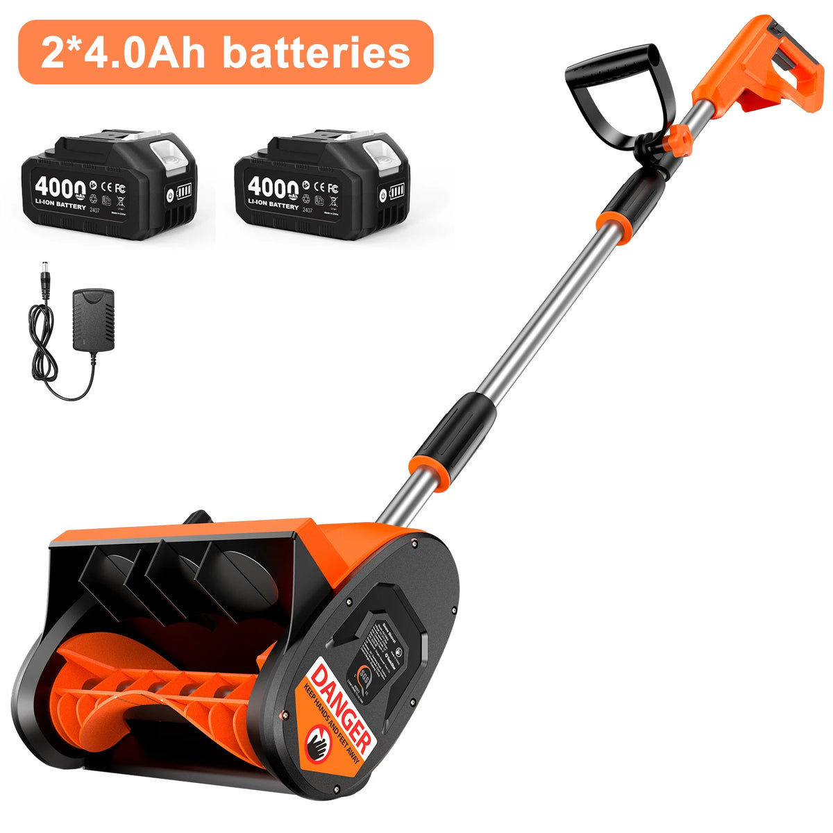 TaskStar Cordless Electric Snow Shovel With Rechargeable Battery