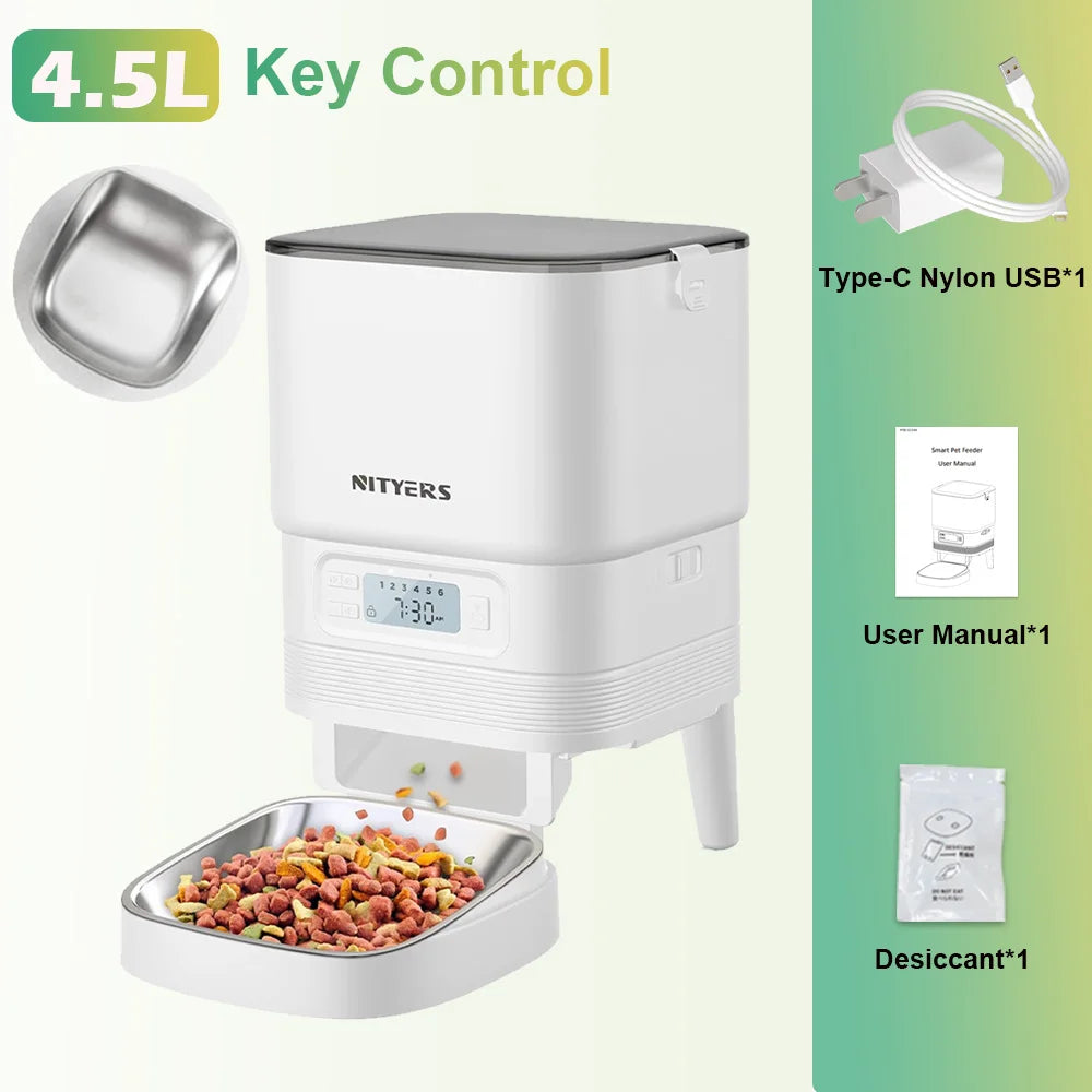 Nityers Automatic Pet Feeder With Voice Recorder And Portion Control