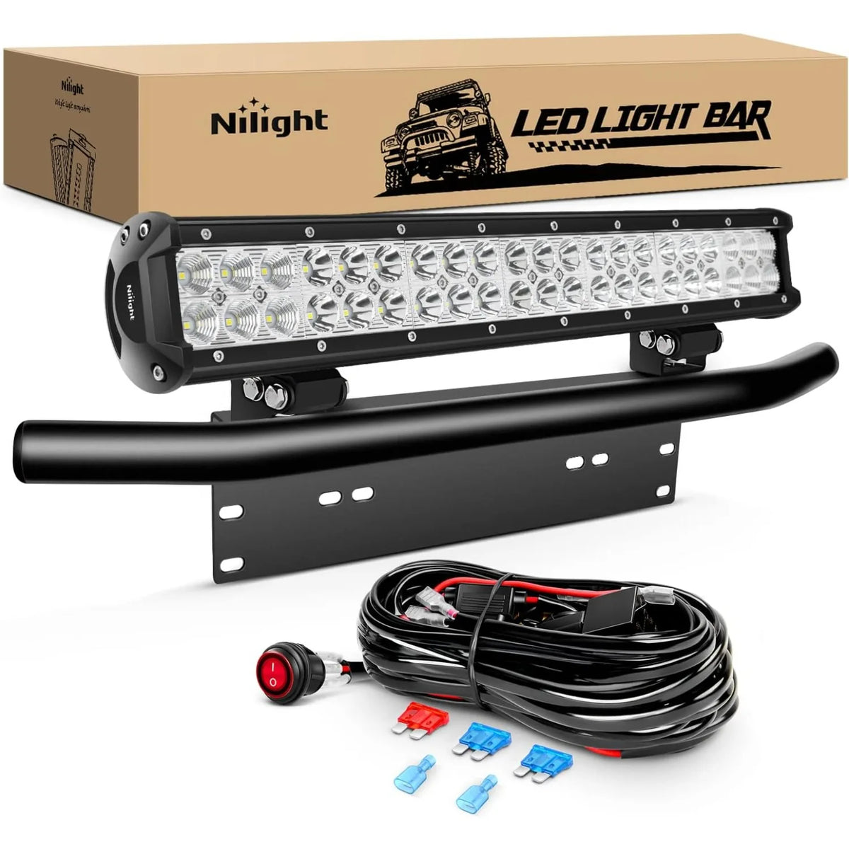 Nilight LED Light Bar Spot Flood Combo Off Road Lights