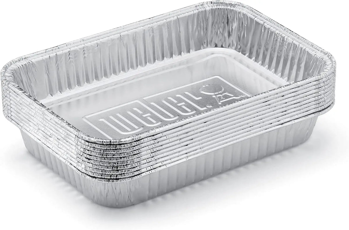 Disposable Aluminum Grill Drip Pans for Indirect Cooking and Drippings