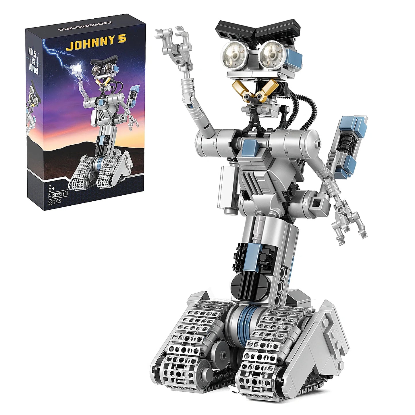 BuildMoc Johnny 5 Robot Building Blocks Set Military Model Toy