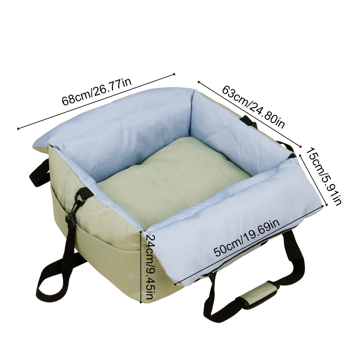 Borwart Portable Dog Car Seat Pet Booster Travel