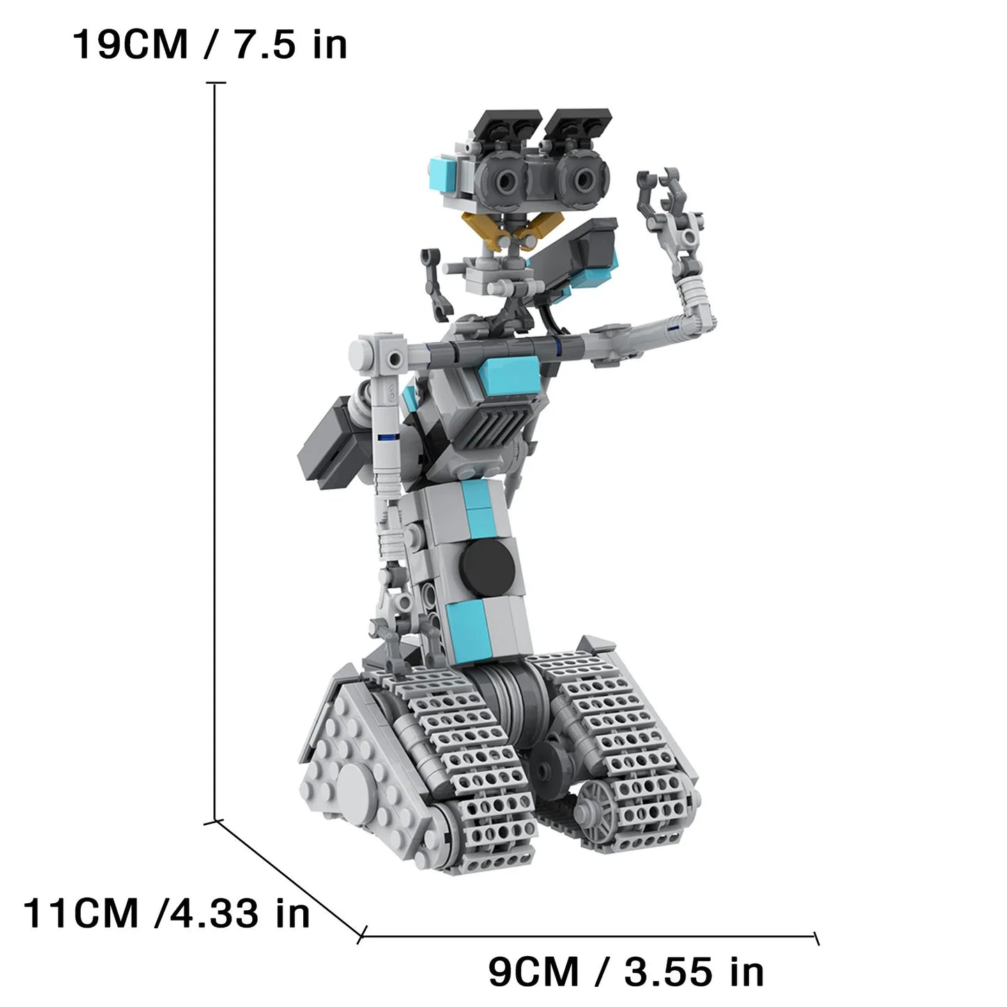 Johnny 5 Robot Collectible Building Blocks Brick Set Kit