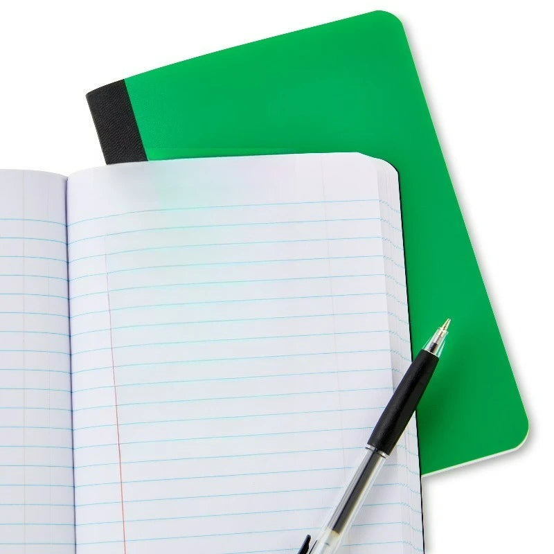 2 Pack Junior College Ruled Poly Composition Notebooks for Notes