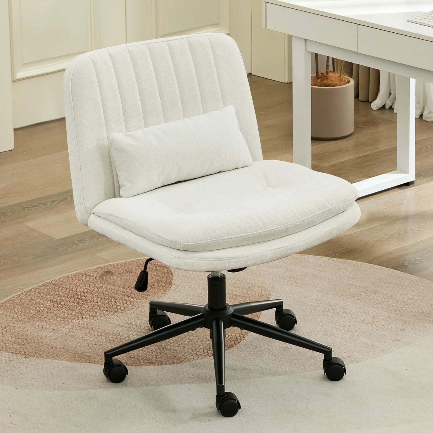 TCGBKAF Adjustable Swivel Desk Chair With Lumbar Pillow