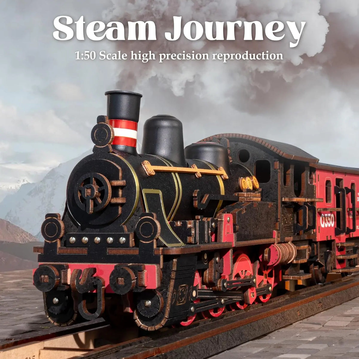Rolife 3D Wooden Puzzle Steam Journey Mechanical Vehicle Kit