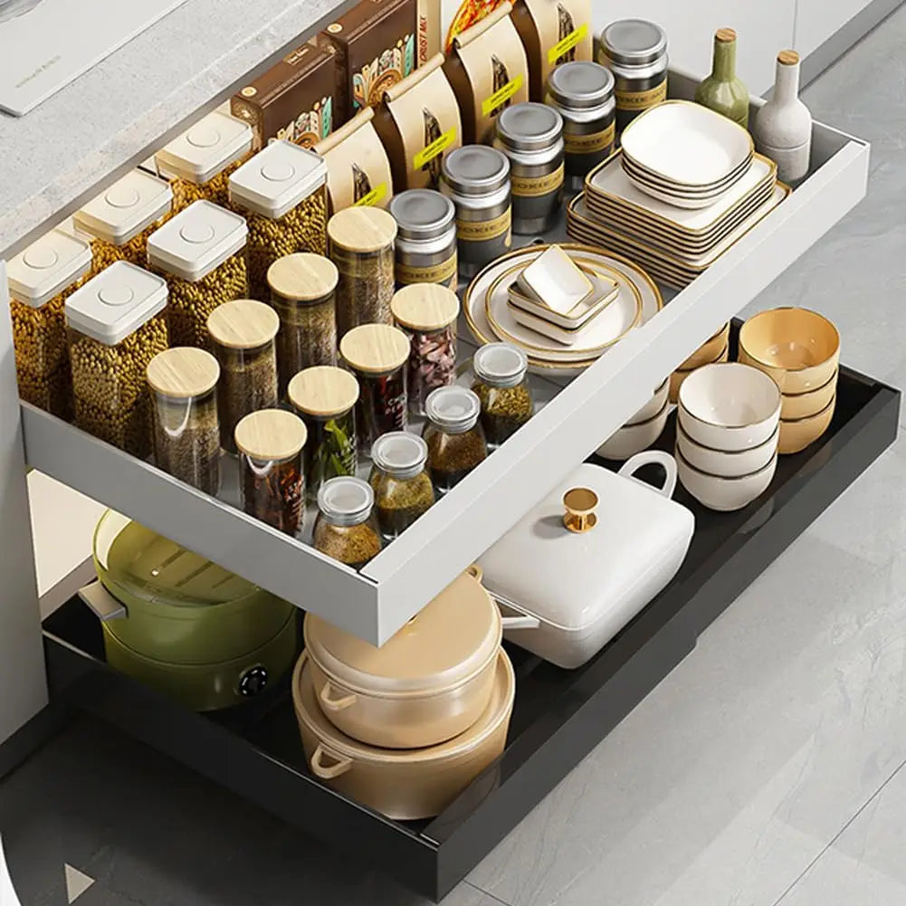 Garvee Heavy Duty Expandable Slide Out Pantry Cabinet Organizer