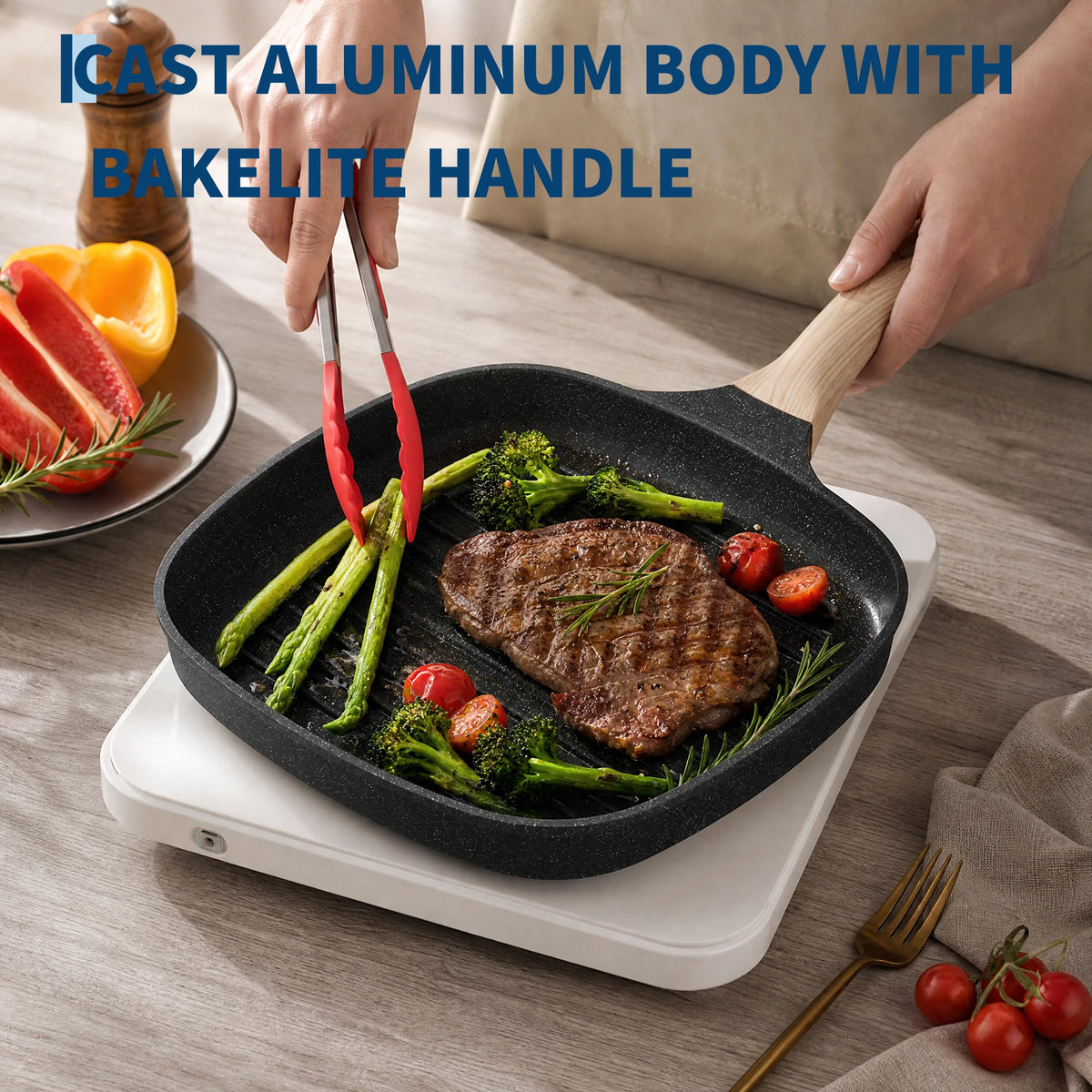 Ceramic Nonstick Cookware Set Induction Compatible Oven Safe Pots Pans
