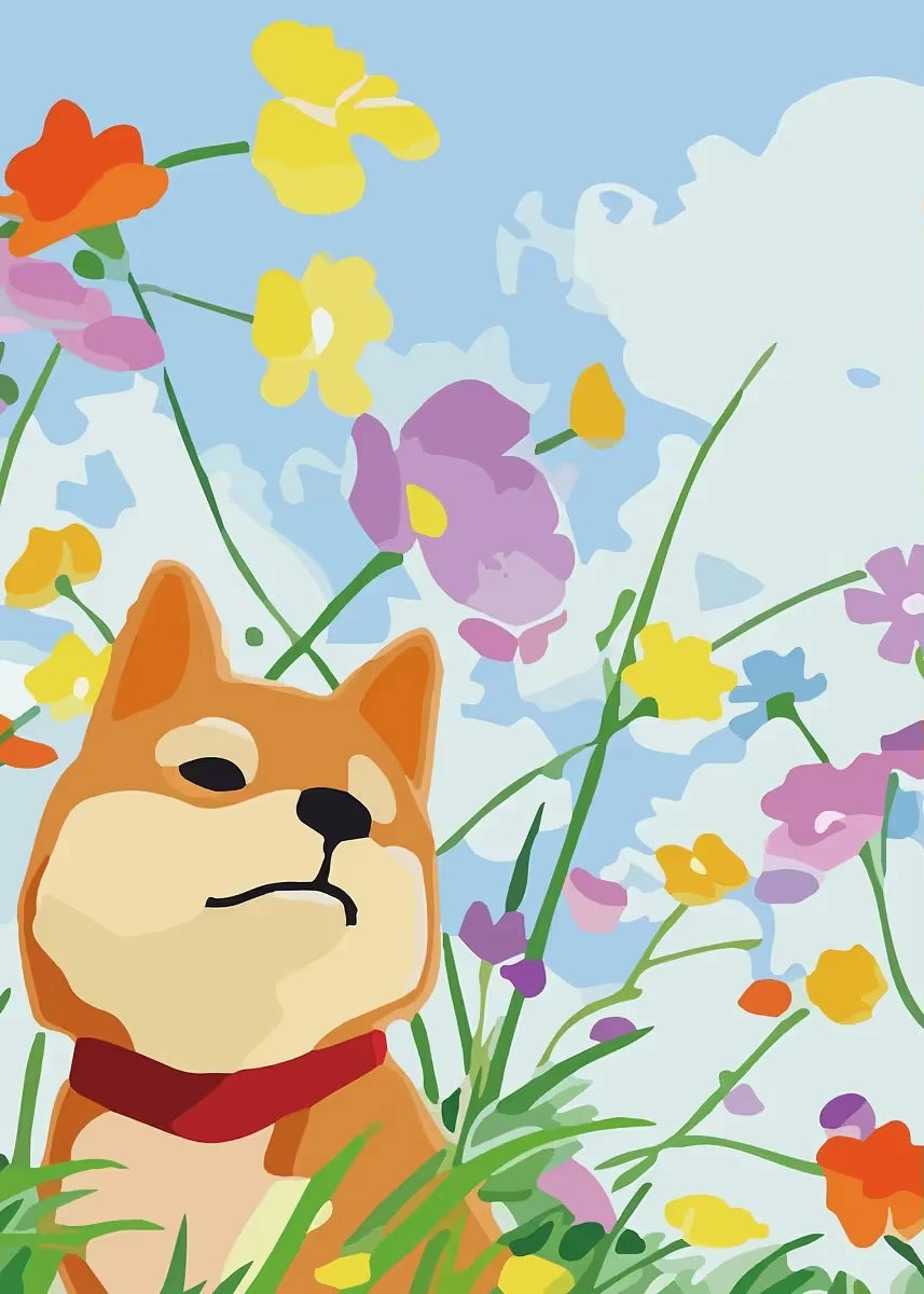 Adult Paint By Numbers Acrylic Kit Cute Animal Canvas Art