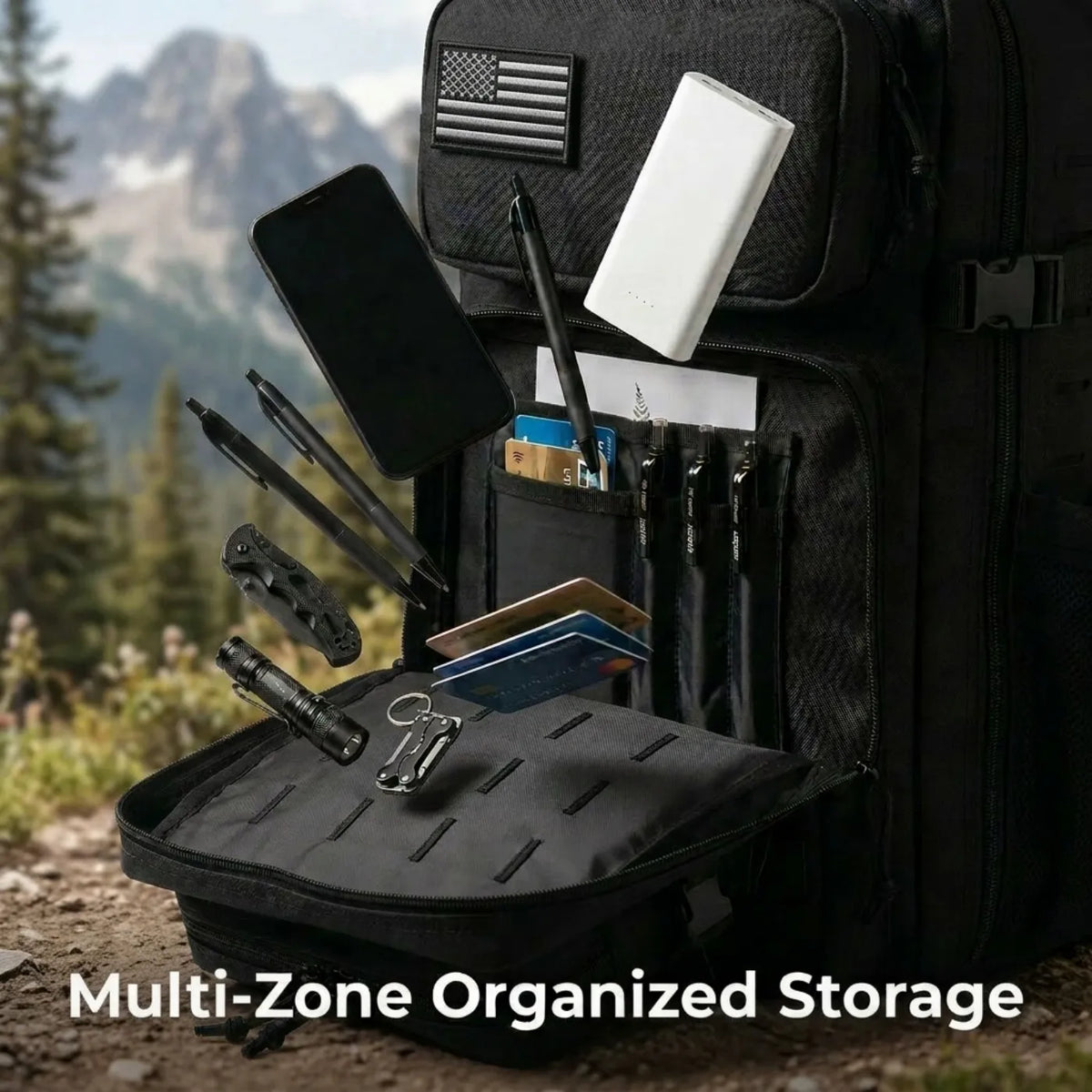ReFire Gear Tactical Fishing Backpack with Water Bottle Holders