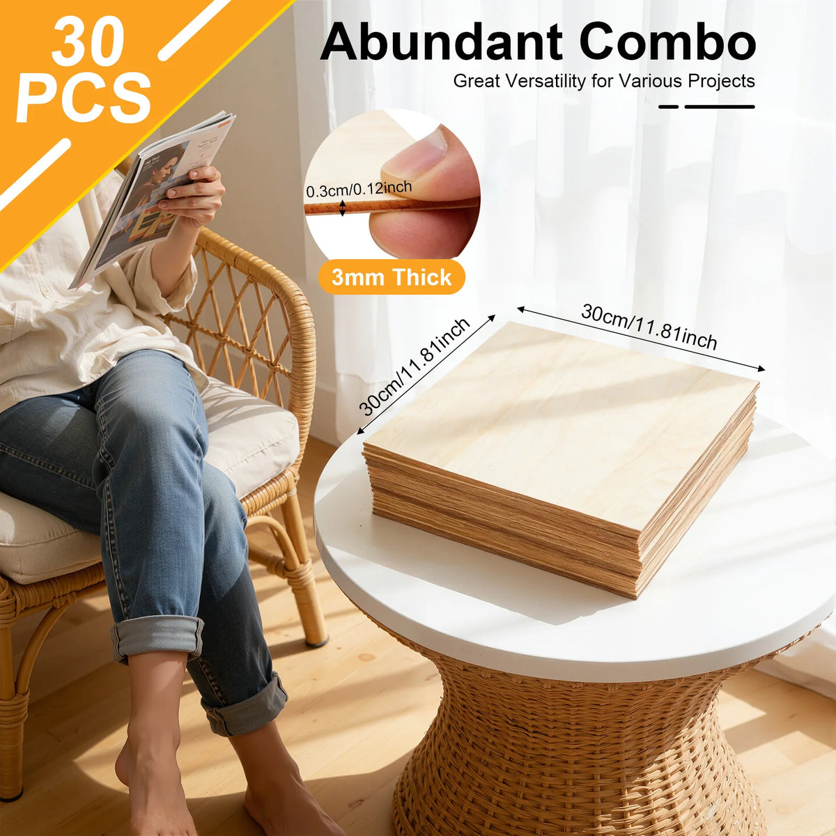 Basswood DIY Craft Sheets for Home Decor and Furniture Projects