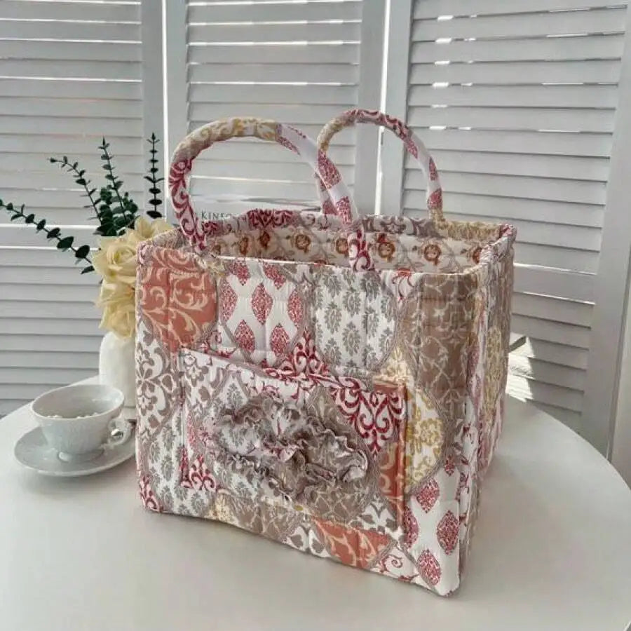 Foldable Fabric Laundry Basket With Bamboo Frame Storage Hamper