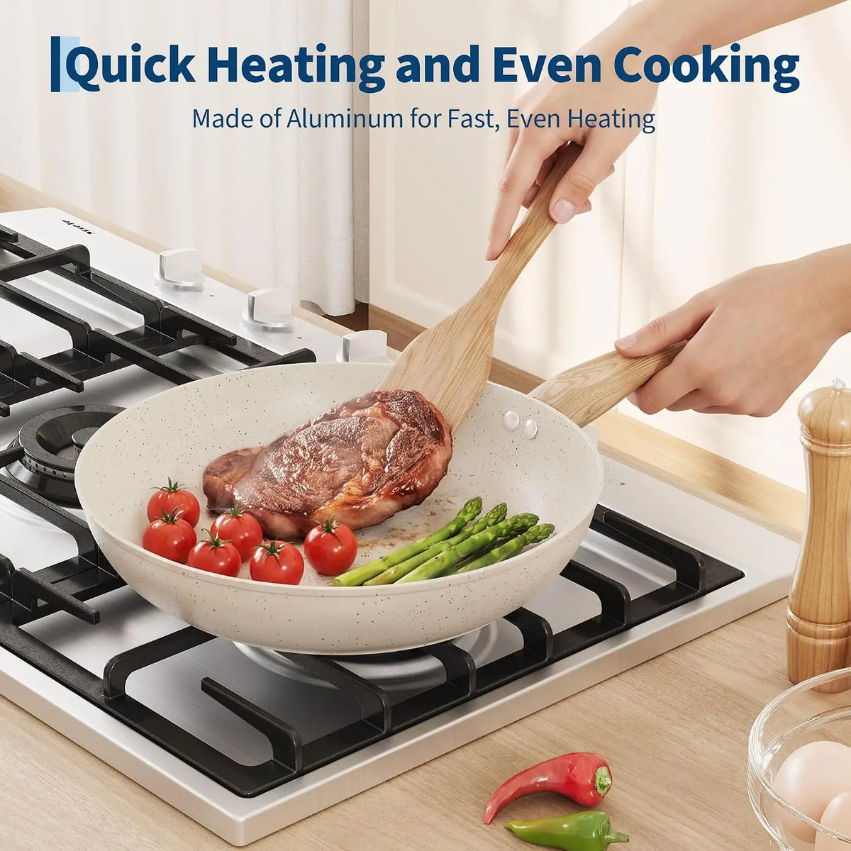 TWISTER.CK Ceramic Nonstick Induction Cookware Set With Utensils