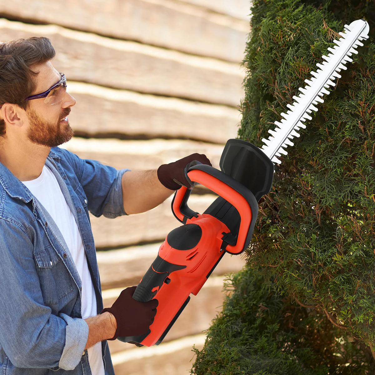 Cordless Hedge Trimmer 22 Inch With 3.0Ah Battery For Yard