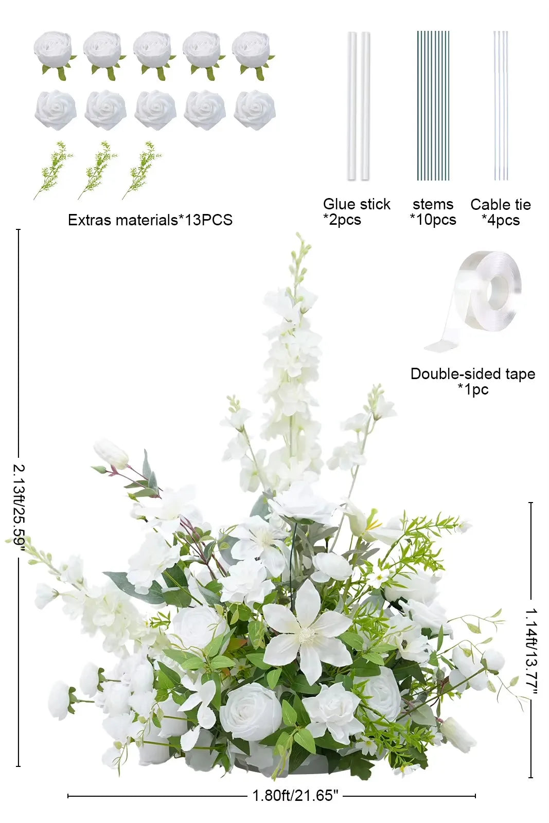 Angela Flower Artificial Silk Flower Ball Table Centerpiece