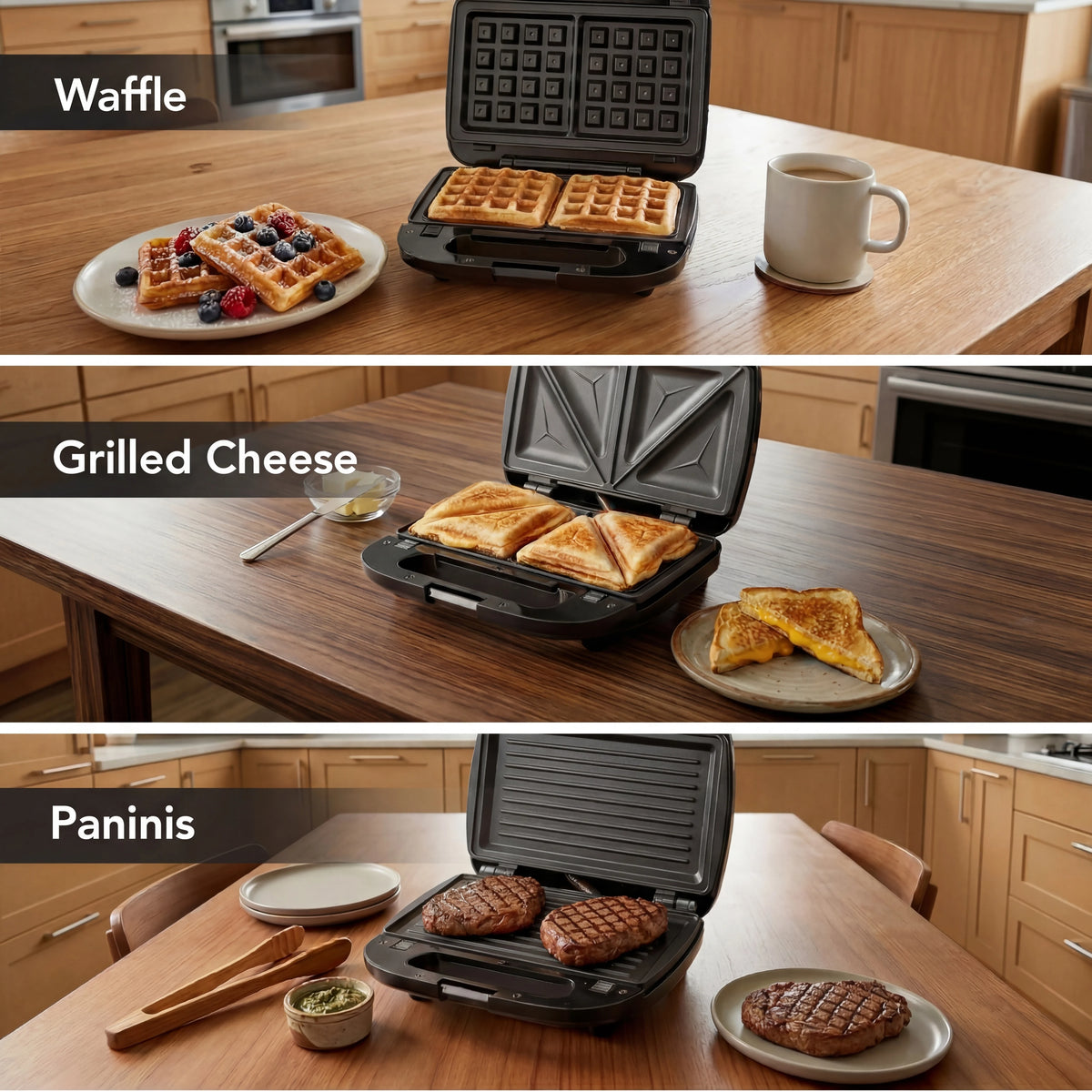 Cachoo Electric Grill Sandwich Press And Waffle Maker