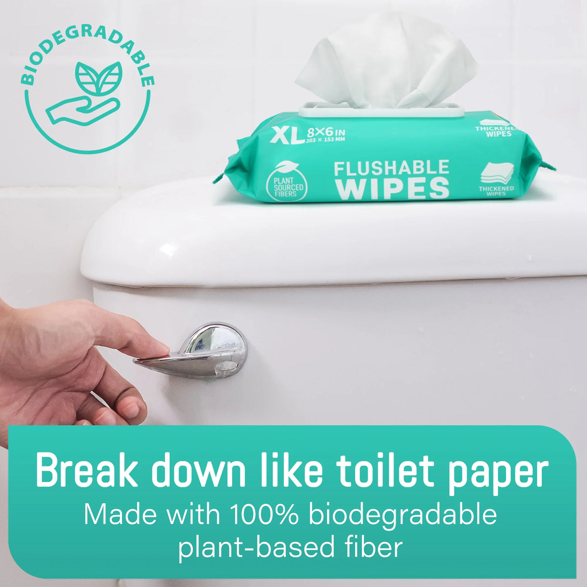 Flushable Thickened Wet Wipes for Home and Outdoor Use