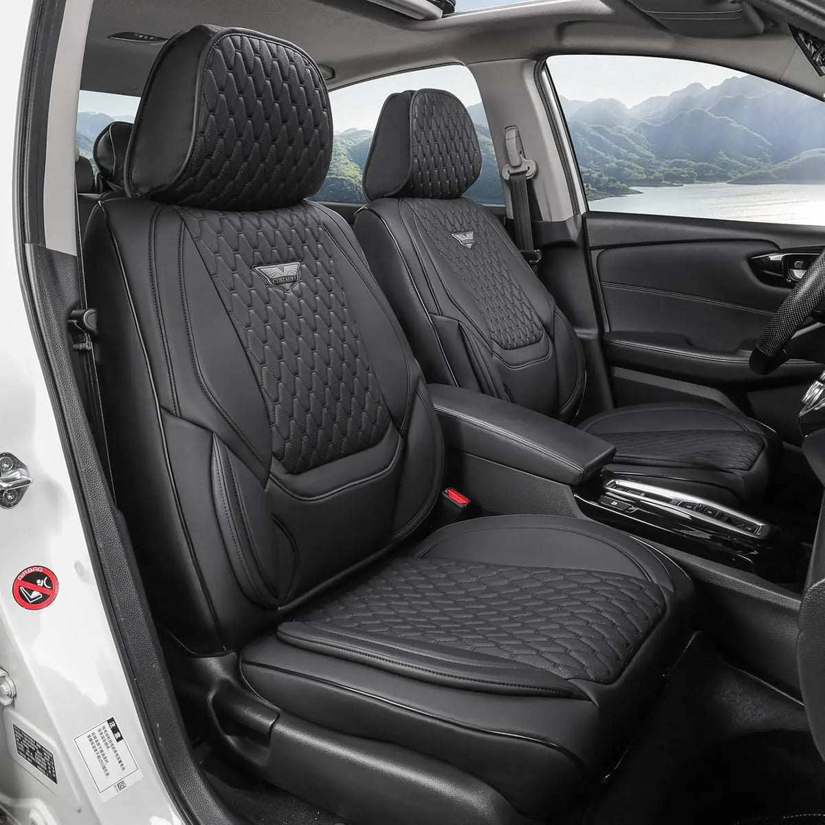 Ekr Universal Waterproof Leather Car Seat Covers Full Set