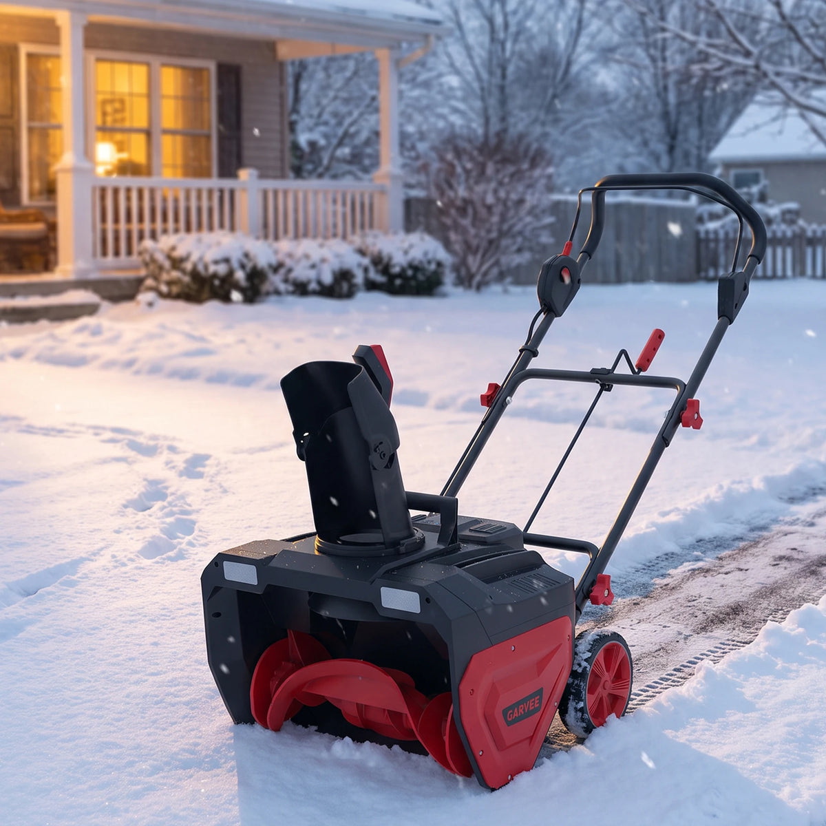 Cordless Brushless Snow Blower With Dual LED Chute And Batteries