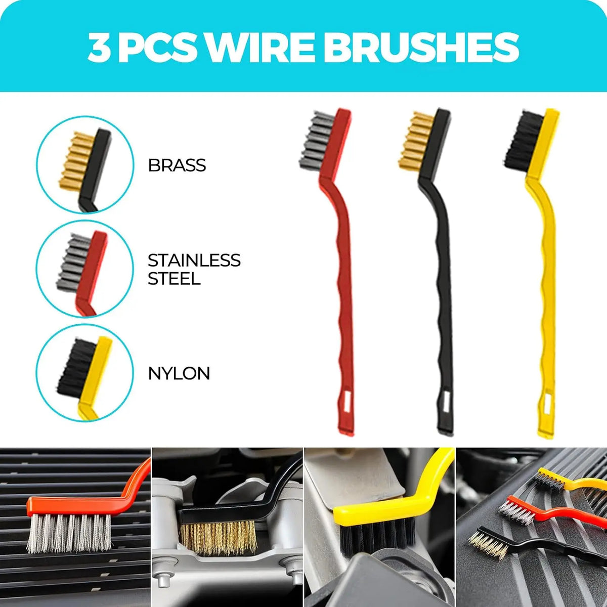 Car Detailing Kit With Brushes Gel And Extendable Duster