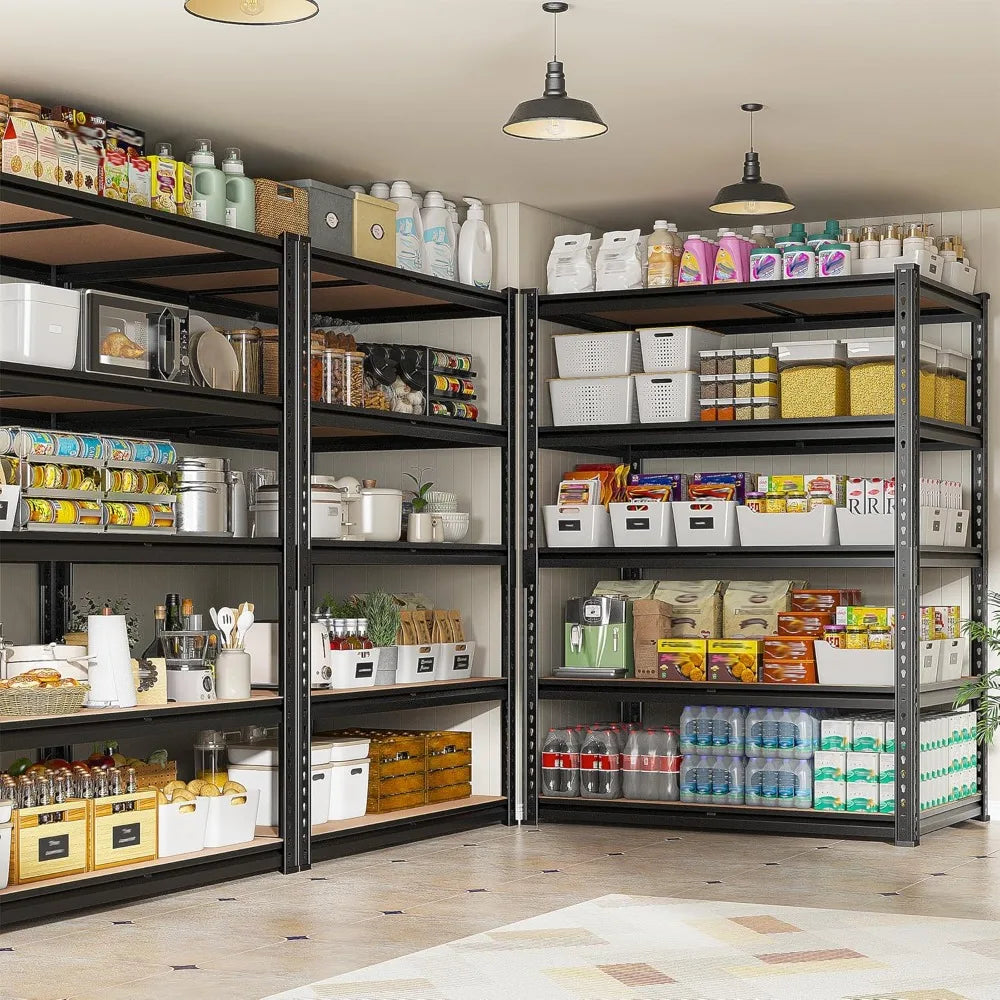 Adjustable Heavy Duty Five Tier Metal Garage Storage Shelving Unit