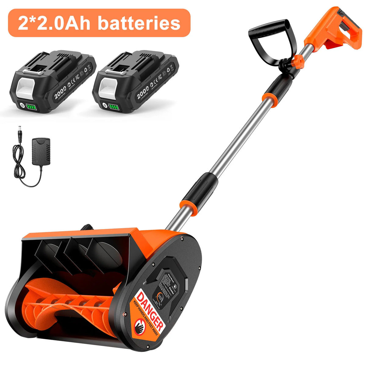 TaskStar Cordless Electric Snow Shovel With Rechargeable Battery