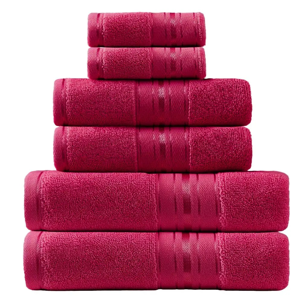 Premium 6 Piece Soft Cotton Turkish Bath Towel Set