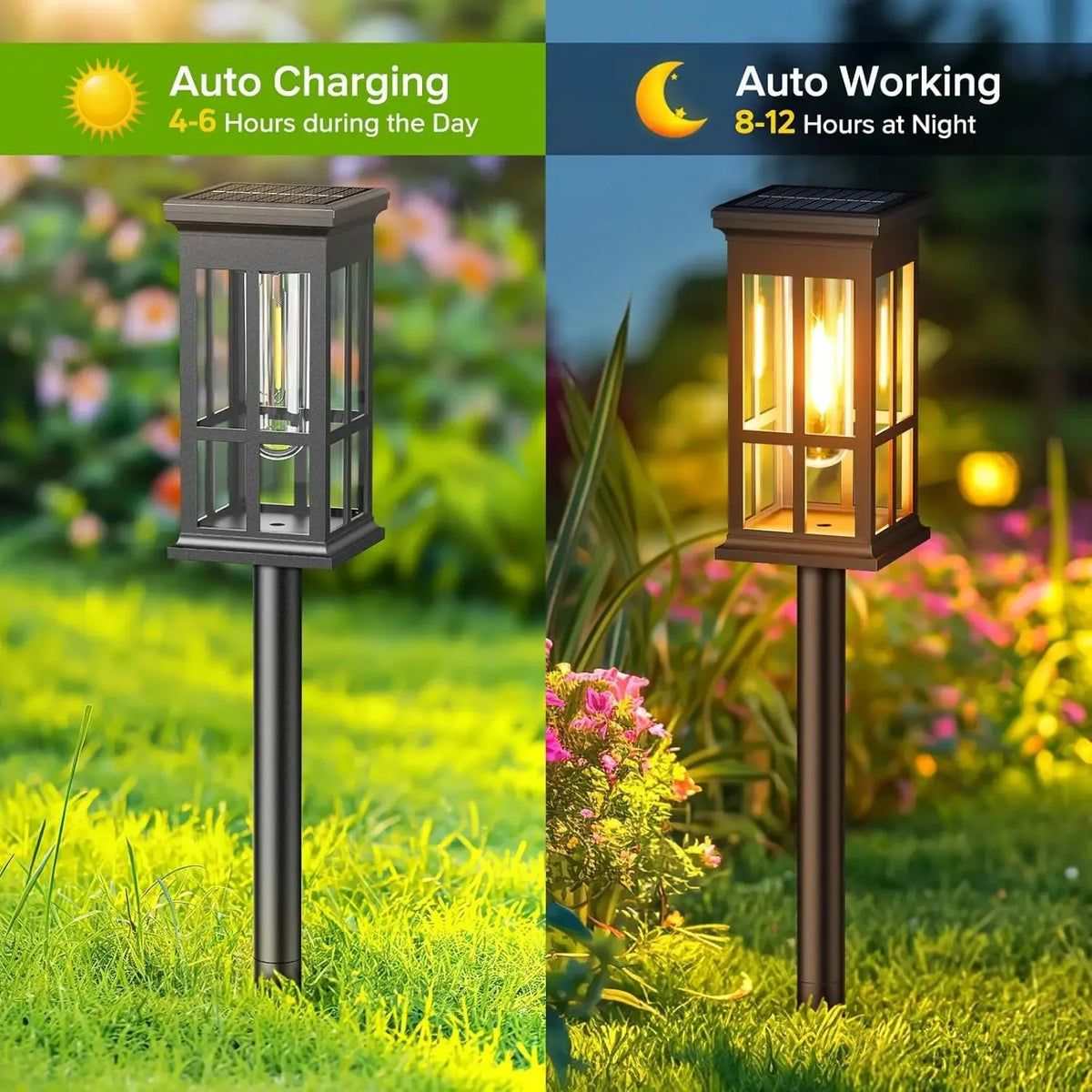 Solar LED Pathway Light Outdoor Waterproof Garden