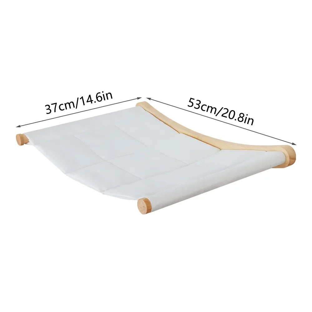 CWV Wall Mounted Cat Hammock With Sisal Scratching Steps