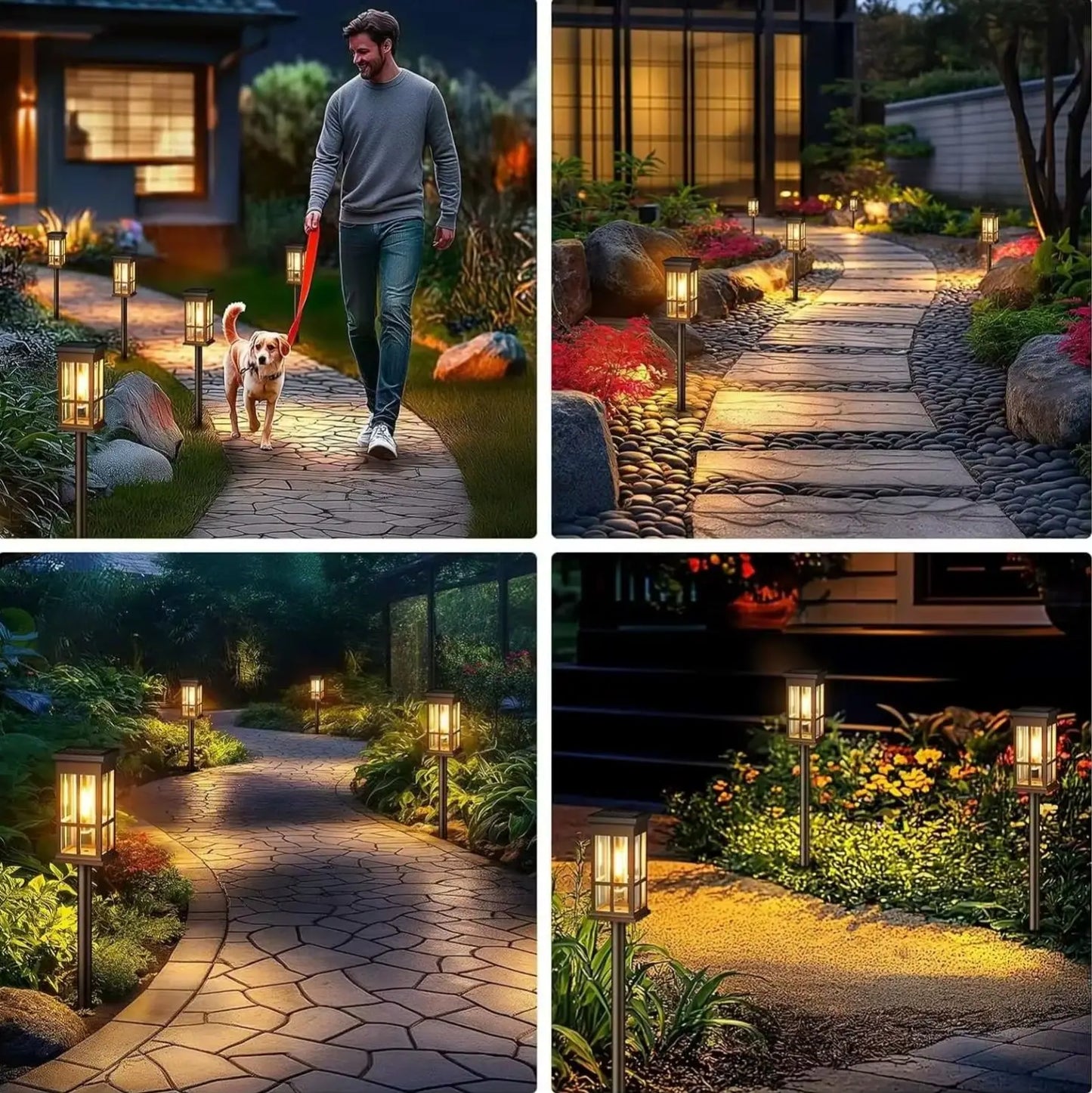 Solar LED Pathway Light Outdoor Waterproof Garden