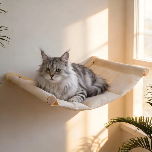 CWV Wall Mounted Cat Hammock With Sisal Scratching Steps
