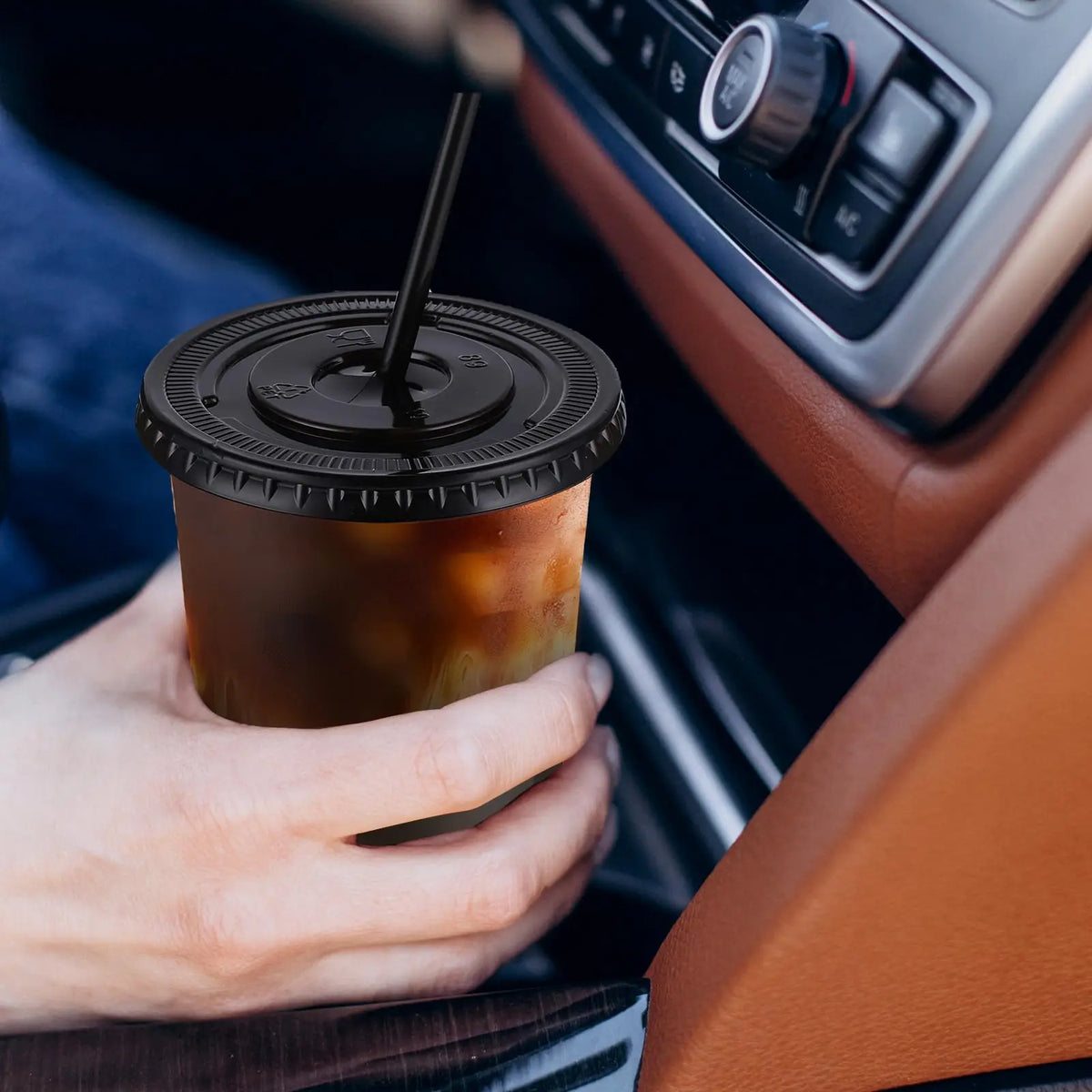 Disposable Plastic Cups With Lids And Straws For Cold Beverages