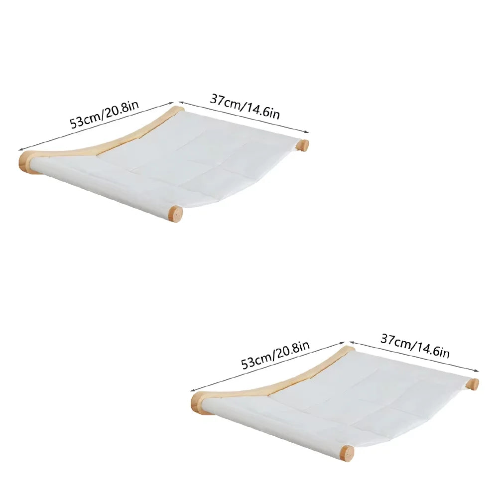 CWV Wall Mounted Cat Hammock With Sisal Scratcher Shelves