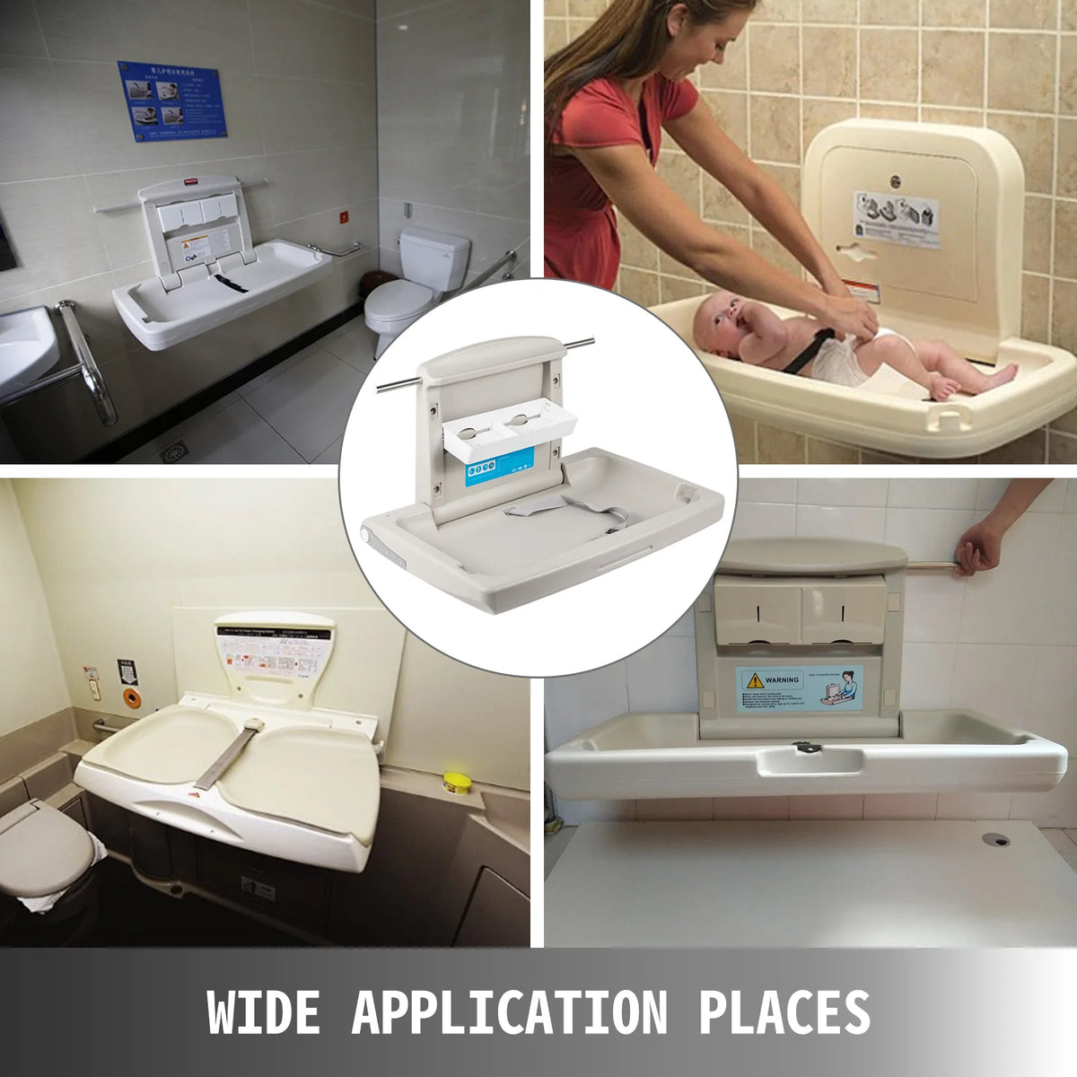 SucceBuy Wall Mount Fold Down Baby Diaper Changing Station