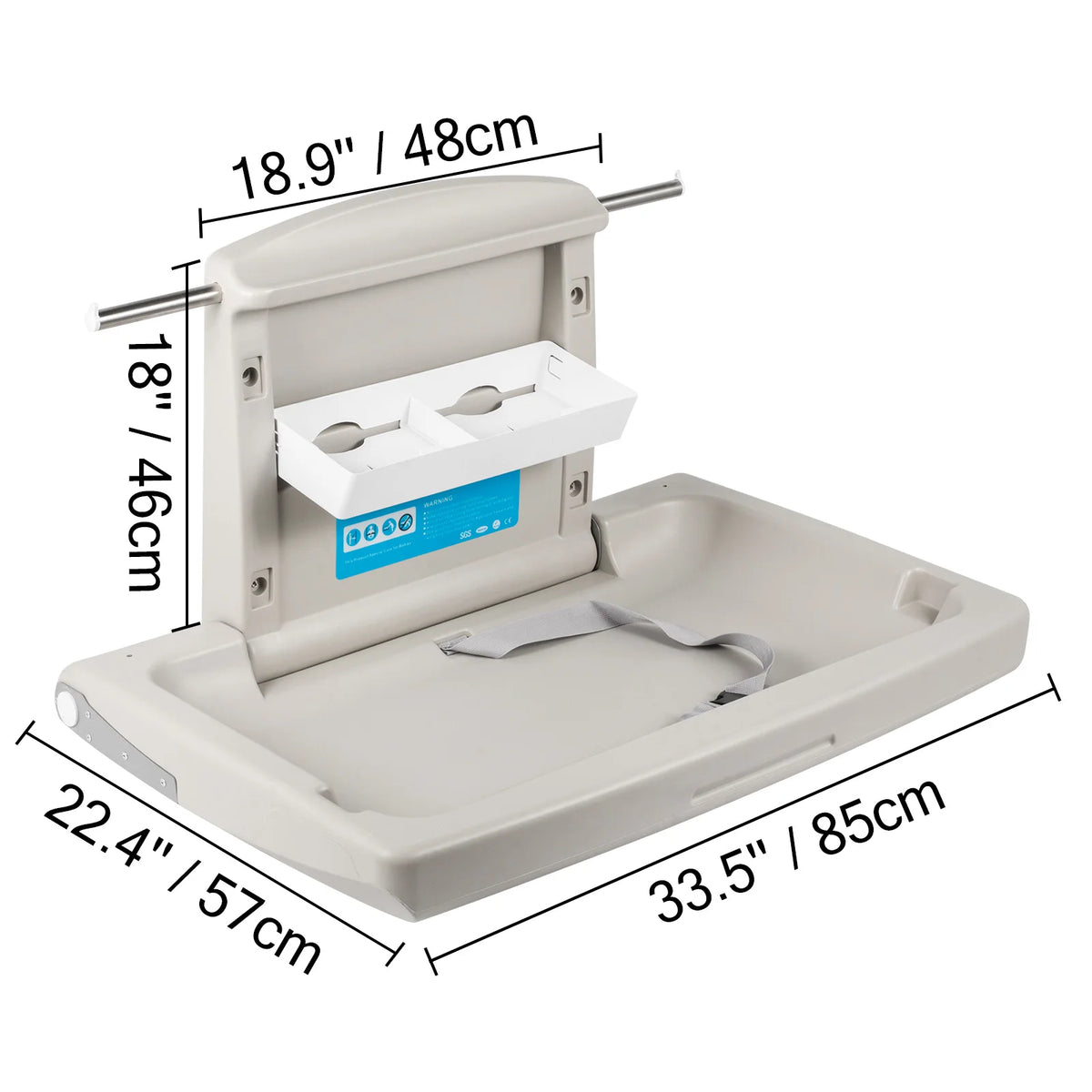 SucceBuy Wall Mount Fold Down Baby Diaper Changing Station