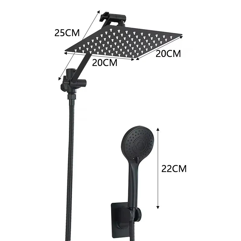 Wanmivezlo Wall Mounted Rain Shower System With Handheld Sprayer