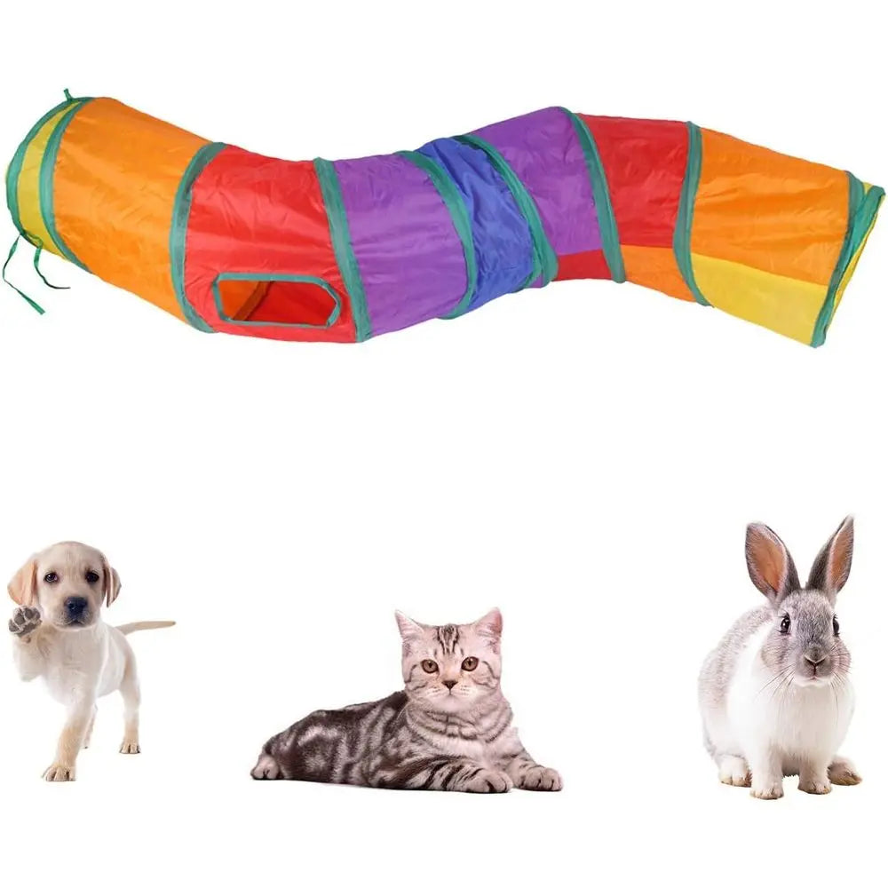Crinkle Interactive Cat Rabbit Puppy Play Tunnel Toy