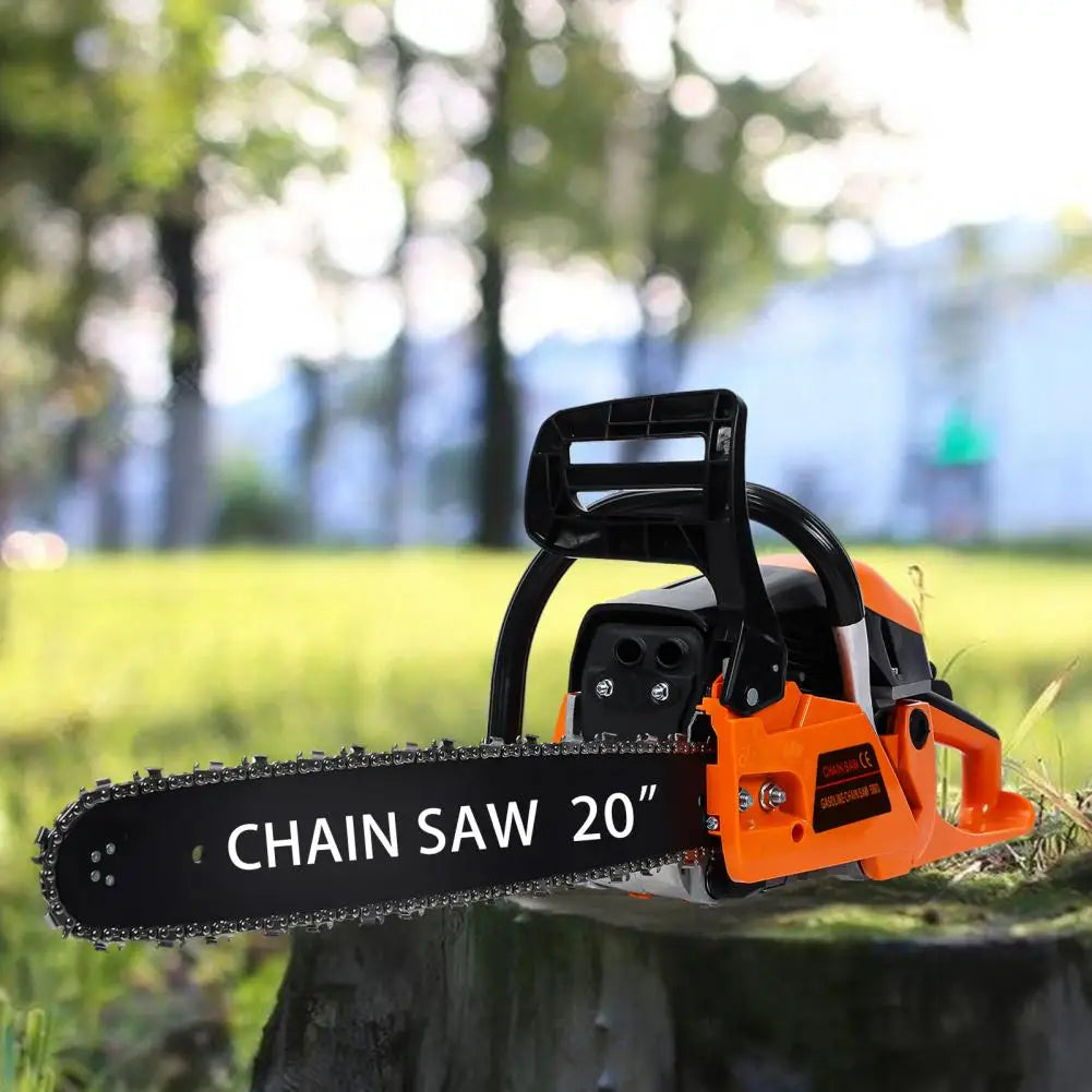 High Power Gas Powered Chainsaw For Wood Cutting And Trimming
