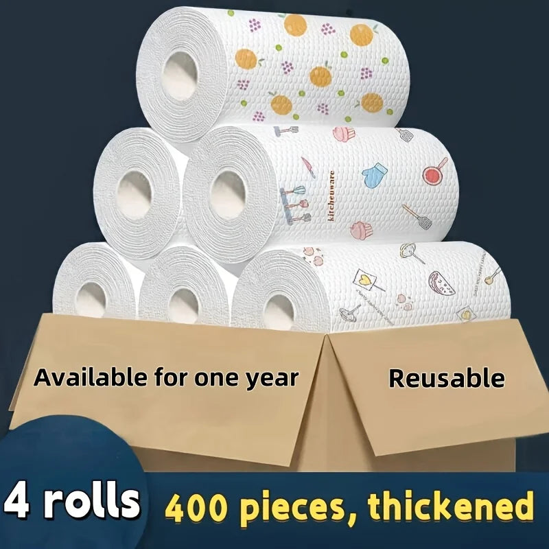 Absorbent Thickened Kitchen Paper Dishcloths for Wet and Dry Cleaning