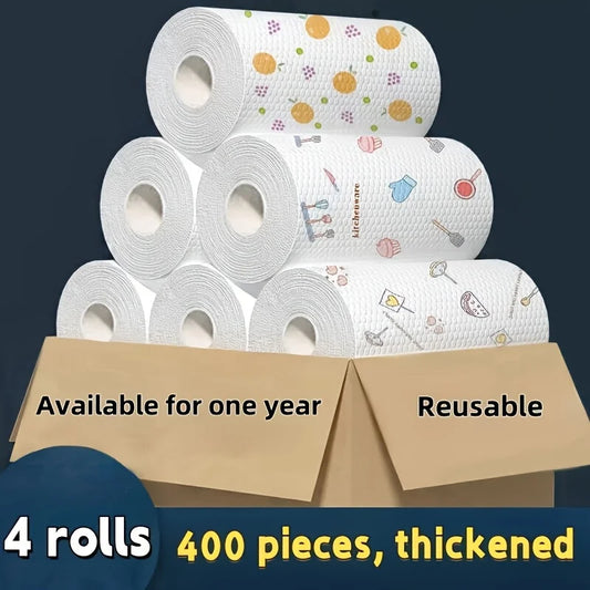 Absorbent Thickened Kitchen Paper Dishcloths for Wet and Dry Cleaning