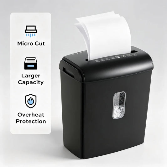 Deli Micro Cut Paper Shredder P5 Security Credit Card Shredding