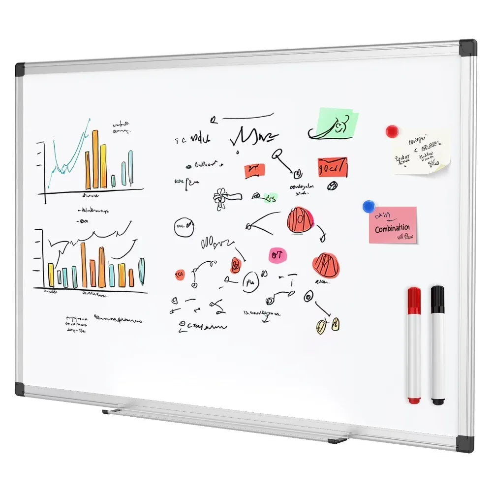 Magnetic Dry Erase Whiteboard With Aluminum Frame For Walls