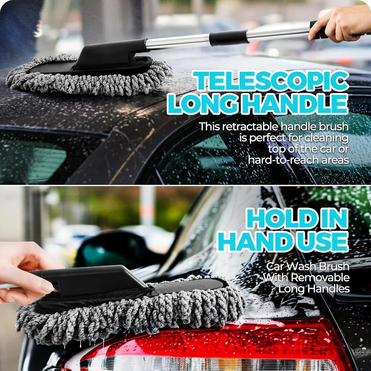 Car Detailing Kit With Brushes Gel And Extendable Duster
