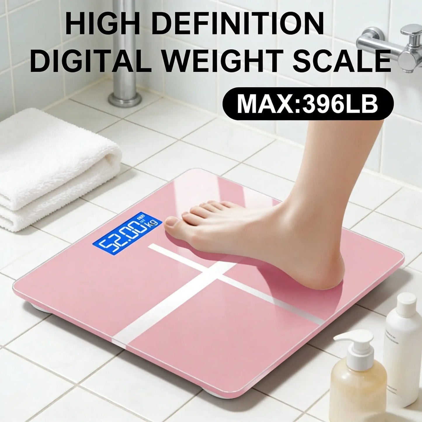 Omnliy Digital Weight Scale With Large LCD Display 180kg Capacity